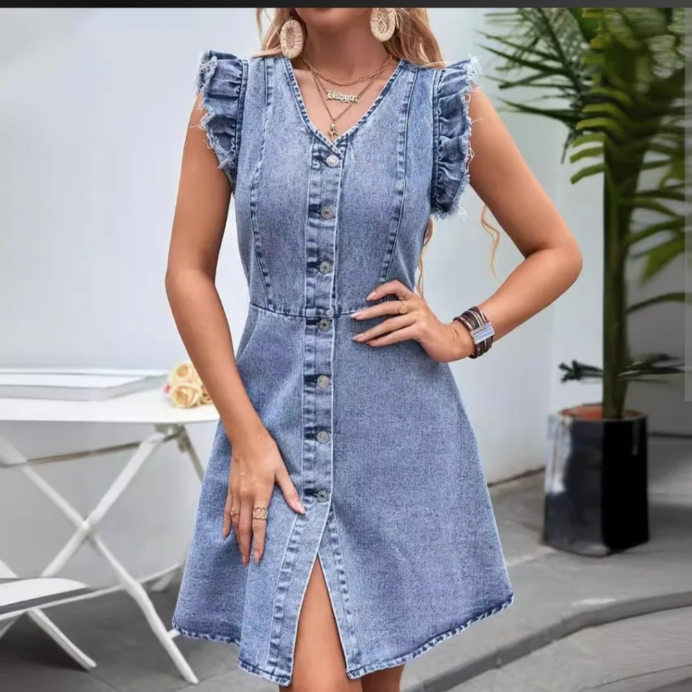 Nash Grey Denim Dress